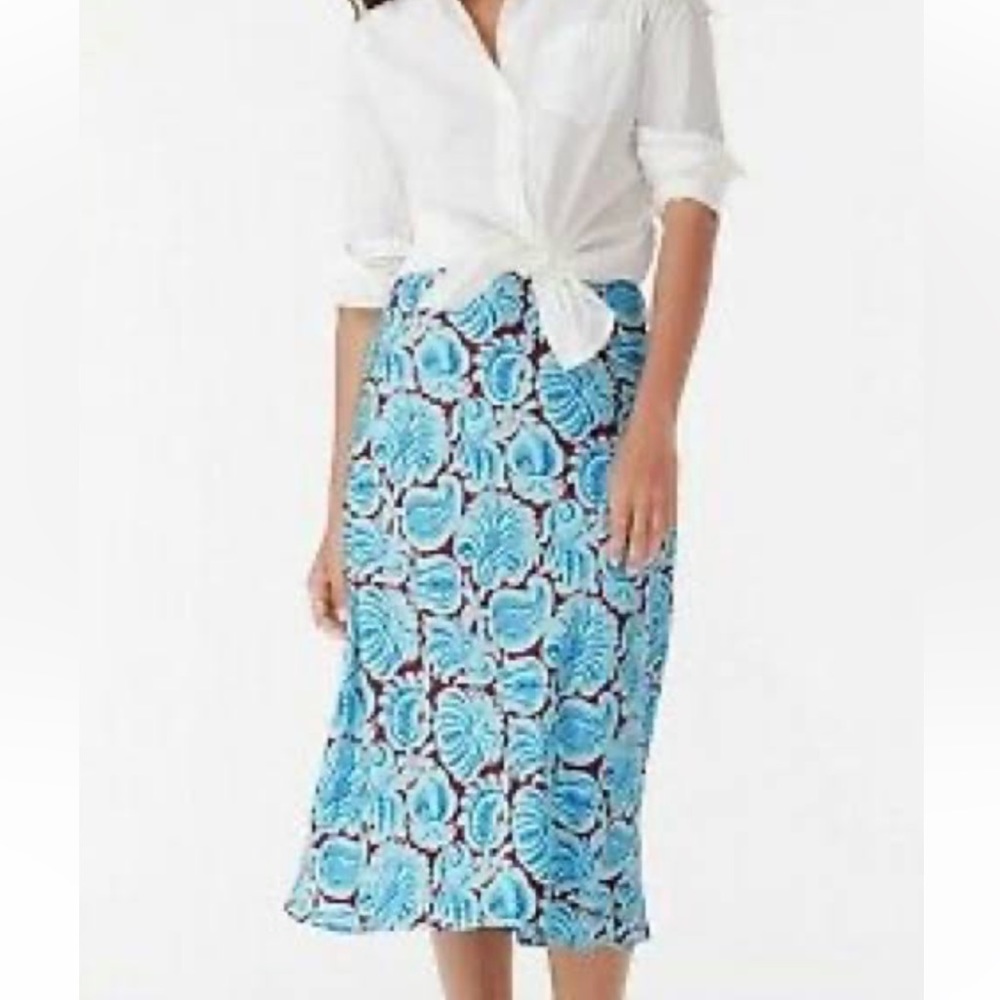 J Crew Marco Paisley Pull-on Skirt XXL